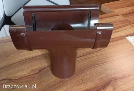 Rynny dachowe PVC 100/75 oraz 125/100 -  brąz/grafit od ręki