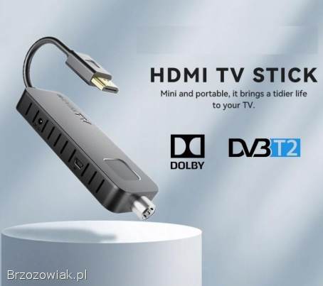 DEKODER TUNER HD DVB-T2 HEVC H.  265 MINI STICK AJLI