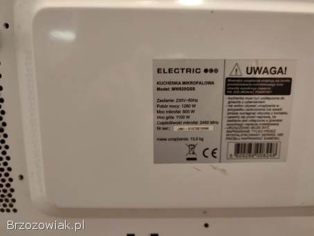 KUCHENKA MIKROFALOWA ELECTRIC MW 820 GSS