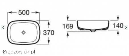 Umywalka Nablatowa Cienkościenna Roca Inspira Round 50X37 Tanio