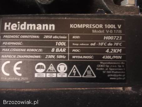 Kompresor sprężarka 100 liter nowy 220 v