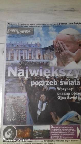 Gazety z pogrzebu ojca swietego