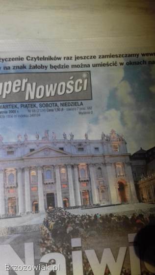 Gazety z pogrzebu ojca swietego