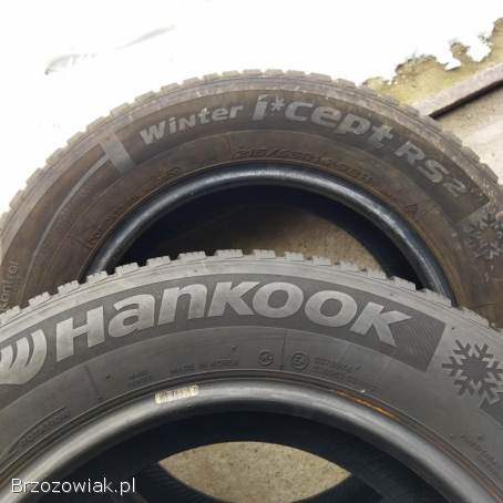 2x 215/65R16 opony zimowe hankook 2020rok 2x6mm