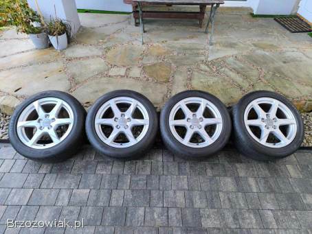 Alufelgi 17 5x112 opony letnie 225/50R17 z 2020r Audi VW Seat Skoda Mercedes BMW