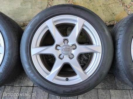 Alufelgi 17 5x112 opony letnie 225/50R17 z 2020r Audi VW Seat Skoda Mercedes BMW