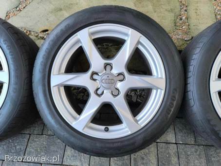 Alufelgi 17 5x112 opony letnie 225/50R17 z 2020r Audi VW Seat Skoda Mercedes BMW