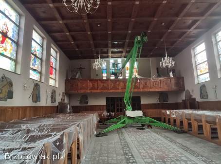 Malowanie dachów/ Mycie 500bar/ Usługi podnośnikiem koszowym