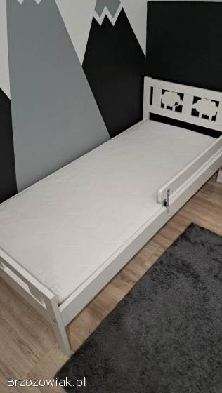 Łóżko dziecięce Ikea 70x160 Kritter z materacem,  ochraniacz,  pościel