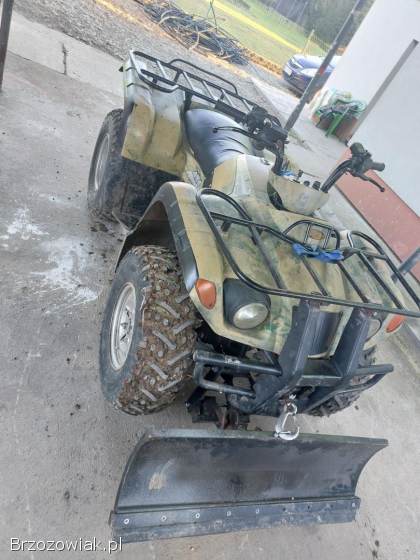 Quad 4x4 pług wyciągarka.