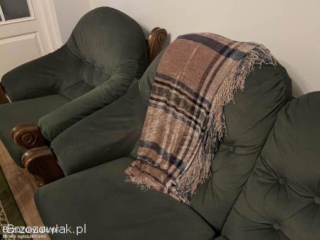 Na sprzedaż: Sofa dębowa -  niedawno tapicerowana