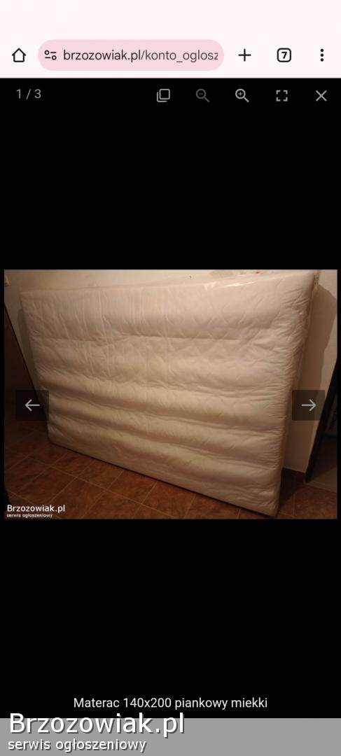 Materac 140x200 piankowy miekki