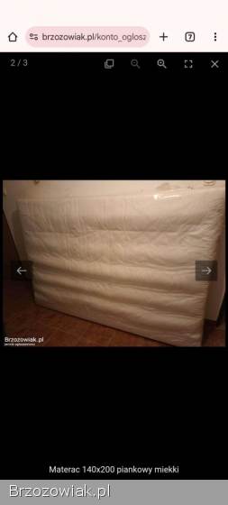 Materac 140x200 piankowy miekki