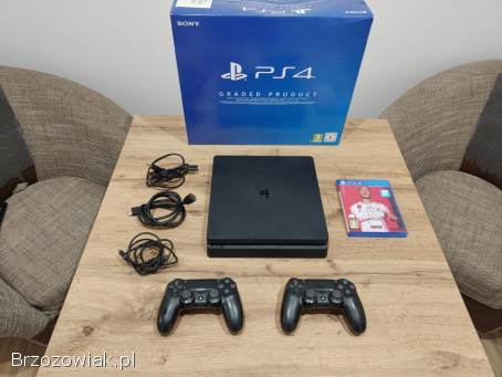 Okazja!  Konsola PS4 500GB + 2 pady i gra!  Playstation 4 Slim Jak Nowa!