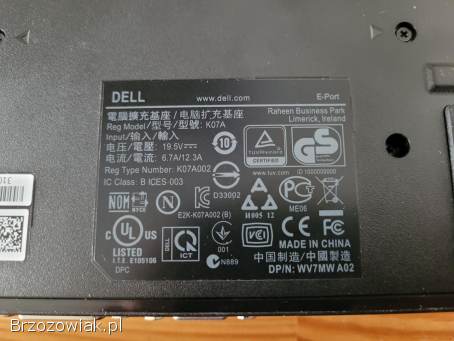 Stacja dokująca K07A do laptopów DELL E5470