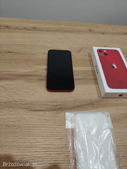 Okazja!  Oryginalny Iphone 13 -  czerwony!  Super Stan!  Gwarancja!