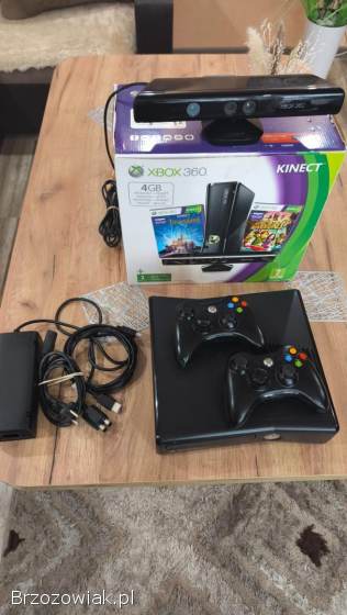 Xbox 360 SLIM Corona RGH,  HDD 250 GB!  +GRY+ 2xPad+Zasilacz+Kinect!