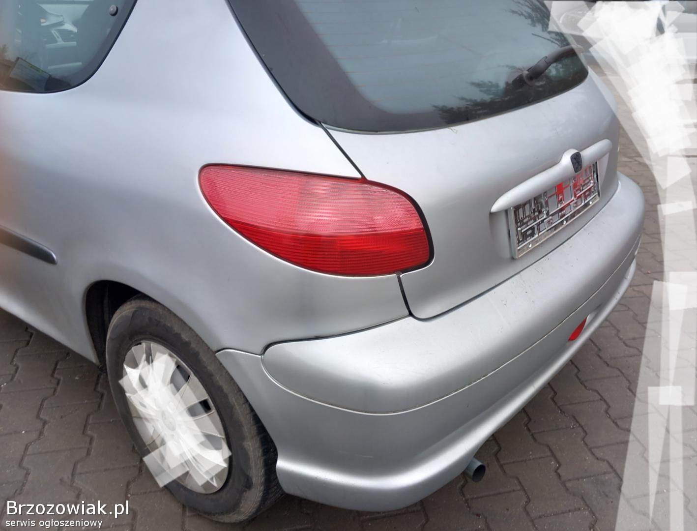 Peugeot 206 zderzak tył GT,  zderzak przód lift,  grill,  lampa prawa