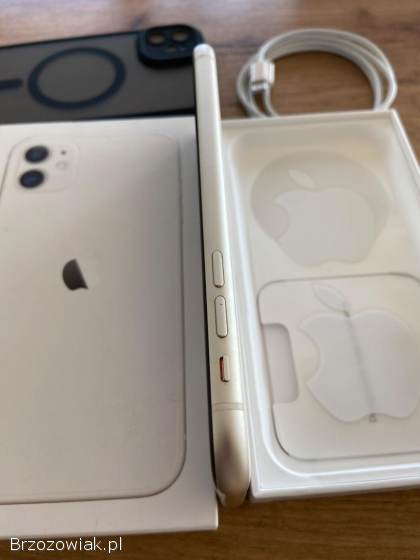 IPhone 11,  BIAŁY,  128GB,  STAN IDEALNY,  84BH,  POLECAM!