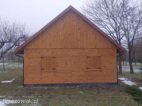 Garaż drewniany dwustanowiskowy