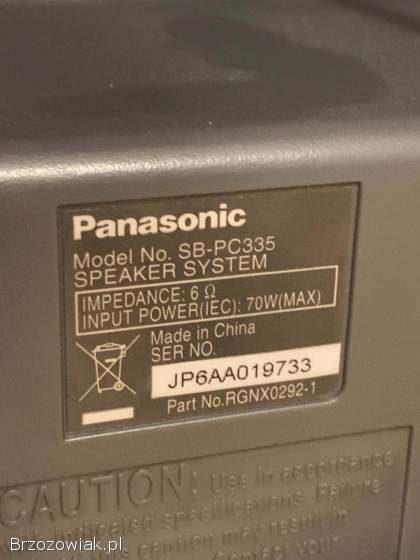 Kino domowe Panasonic -  amplituner,  subwoofer,  głośniki,  zestaw 5.  1