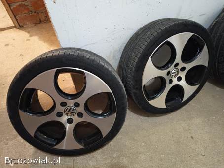 Alufelgi 18 GTI 5x112 Golf 6 7 z oponami 225/45 18 z 2019roku