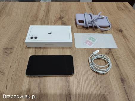 Okazja!  Iphone 11 -  Biały!  Super Stan!  Gwarancja!  Bateria 100