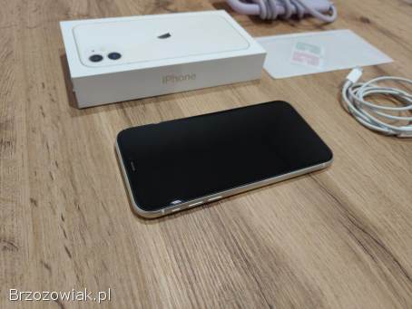 Okazja!  Iphone 11 -  Biały!  Super Stan!  Gwarancja!  Bateria 100