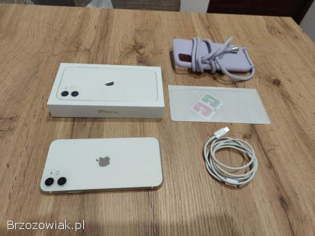 Okazja!  Iphone 11 -  Biały!  Super Stan!  Gwarancja!  Bateria 100