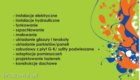 REMONTY I WYKOŃCZENIA KOMPLEKSOWO.