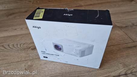 Projektor filmowy LCD mini AKIYO DLA DZIECI 1280X720 biały OUTLET
