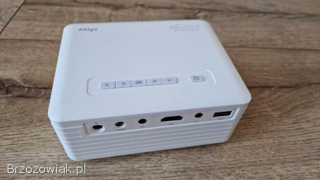 Projektor filmowy LCD mini AKIYO DLA DZIECI 1280X720 biały OUTLET